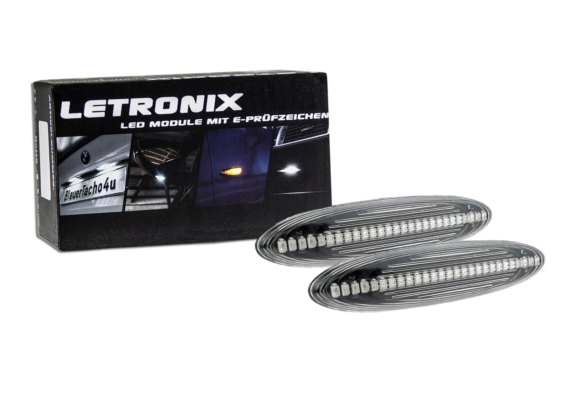 letronix LED Seitenblinker Blinker Module Klar Silber geeignet für IS/IS 350 / SC 430 / ES 350 / Soarer SC Z40 / XU40 / Kluger GSU4 mit E-Prüfzeichen von letronix