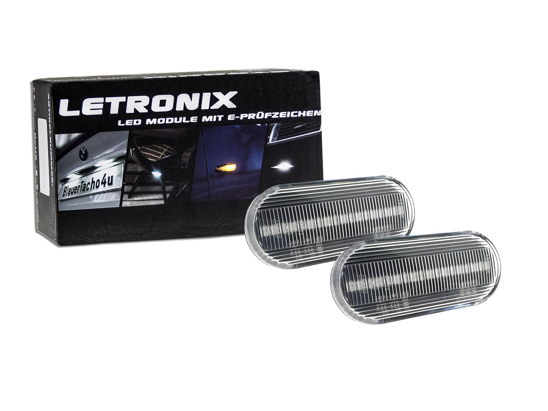 letronix LED Seitenblinker Blinker Module Klar Silber mit E-Prüfzeichen von letronix