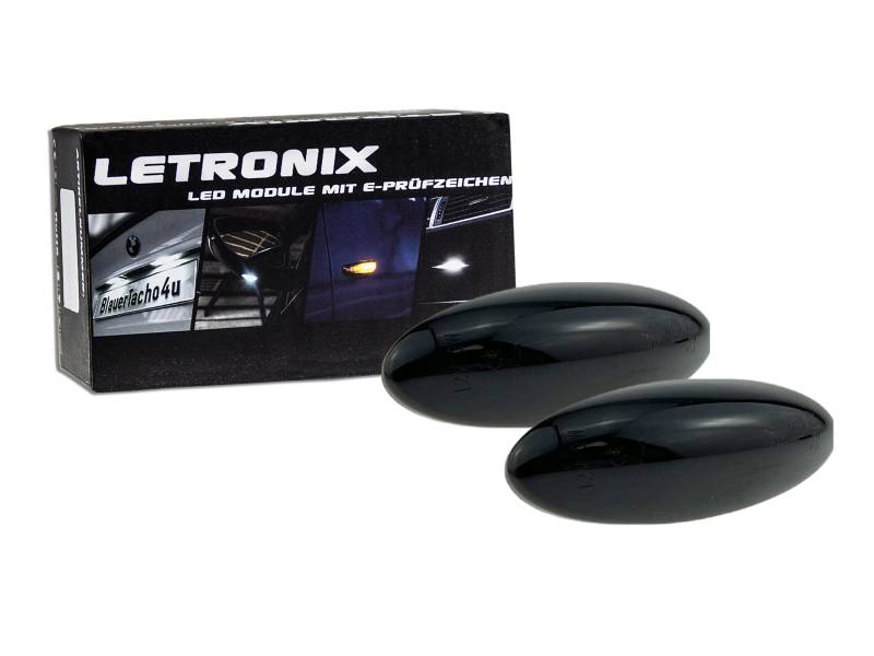 letronix LED Seitenblinker Blinker Module Smoke Schwarz E-Prüfzeichen kompatibel mit: Yaris Typ XP9 2005-2011 / RAV4 Typ CA30W 2006-2009 / Auris Typ E150 2006-2009 von letronix