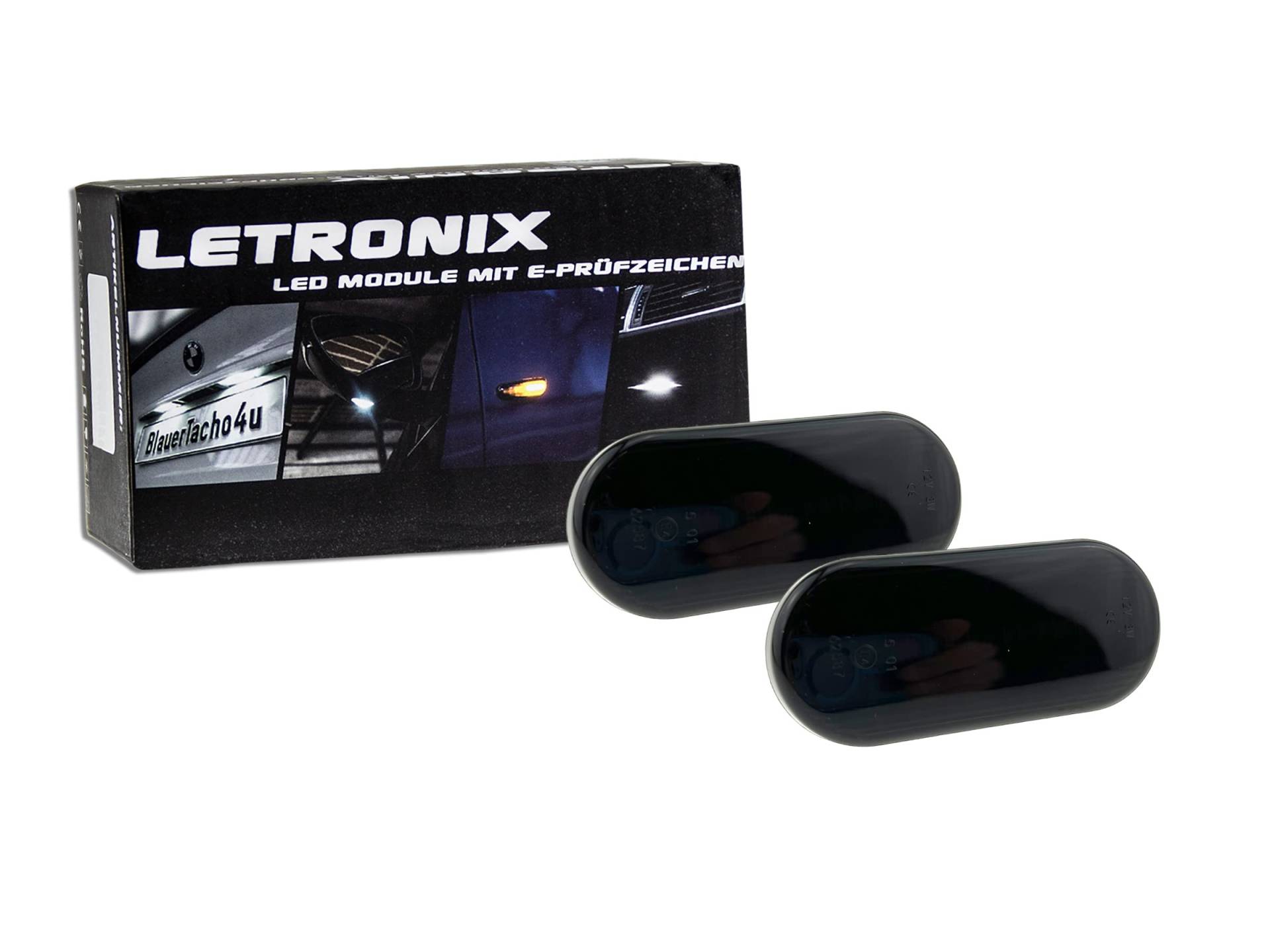 letronix LED Seitenblinker Blinker Module Smoke Schwarz mit E-Prüfzeichen von letronix