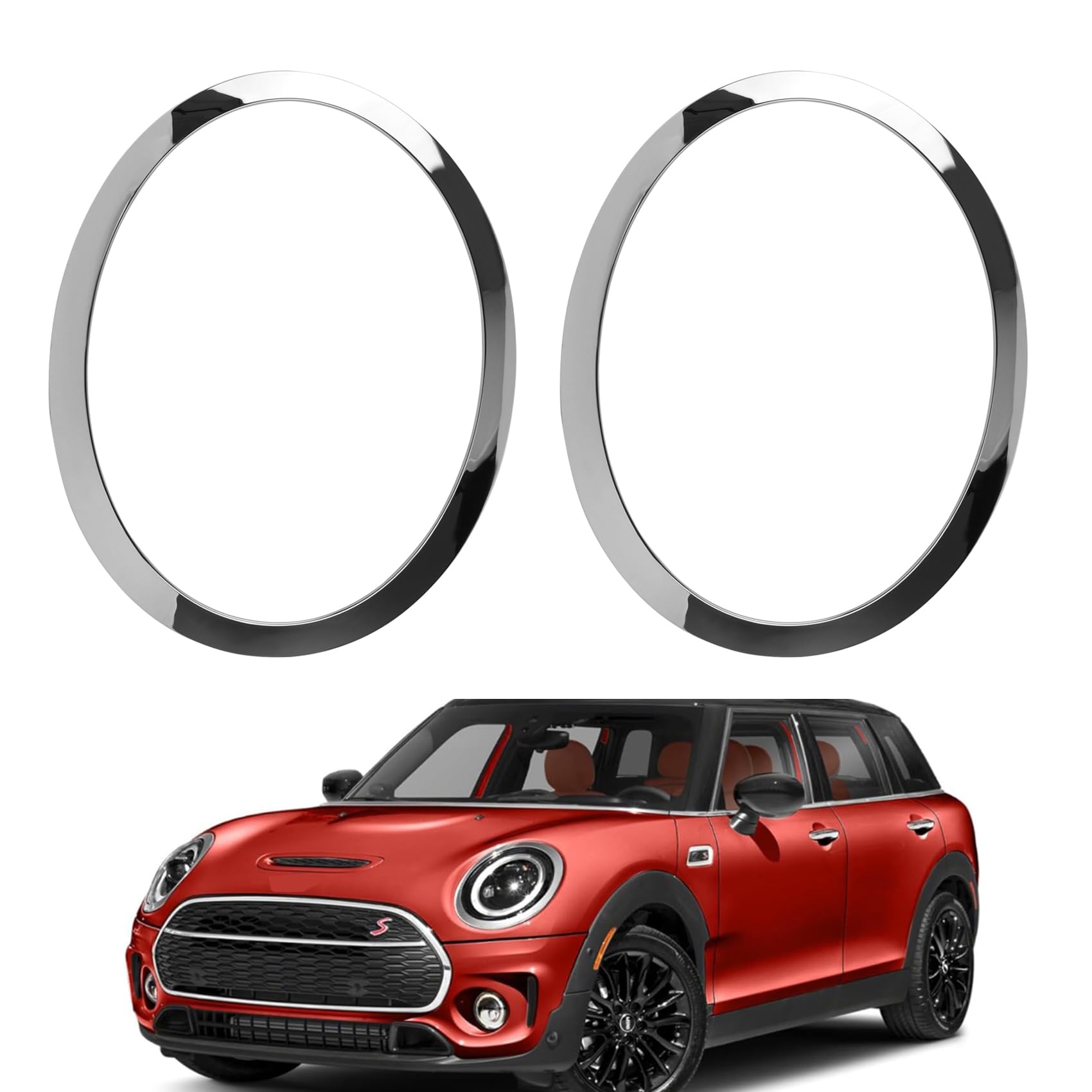 liangren 2 Stück Scheinwerfer-Zierring Auto Ersatz kompatibel mit 2014–2021 Mini Cooper F55 F56 F57 51137300631 51137300632 51712355791 51712355798 von liangren