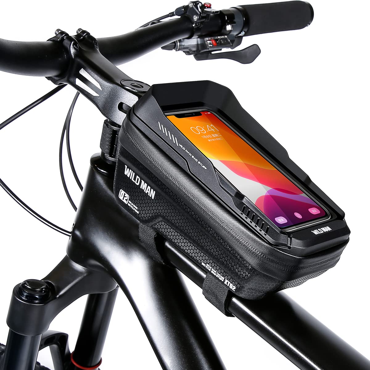 Wildman Fahrrad Lenkertasche Fahrradtasche Rahmentasche Oberrohrtasche wasserdicht 1.2 Liter für 6.7" Smartphones von liebfit