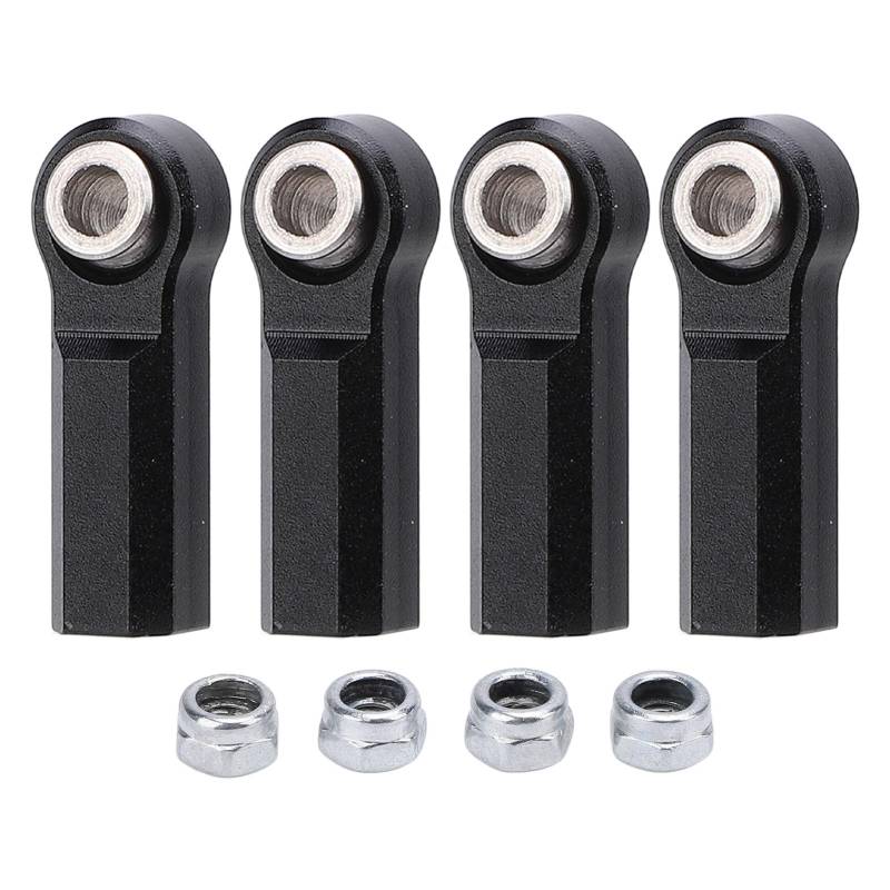 4PCS Metall Kugelgelenk Legierung für 1/10 Modell Auto 7,0mm Durchmesser M4 Gewinde RC Auto Kugelgelenk 4 Gerade (Schwarz) von lihsong