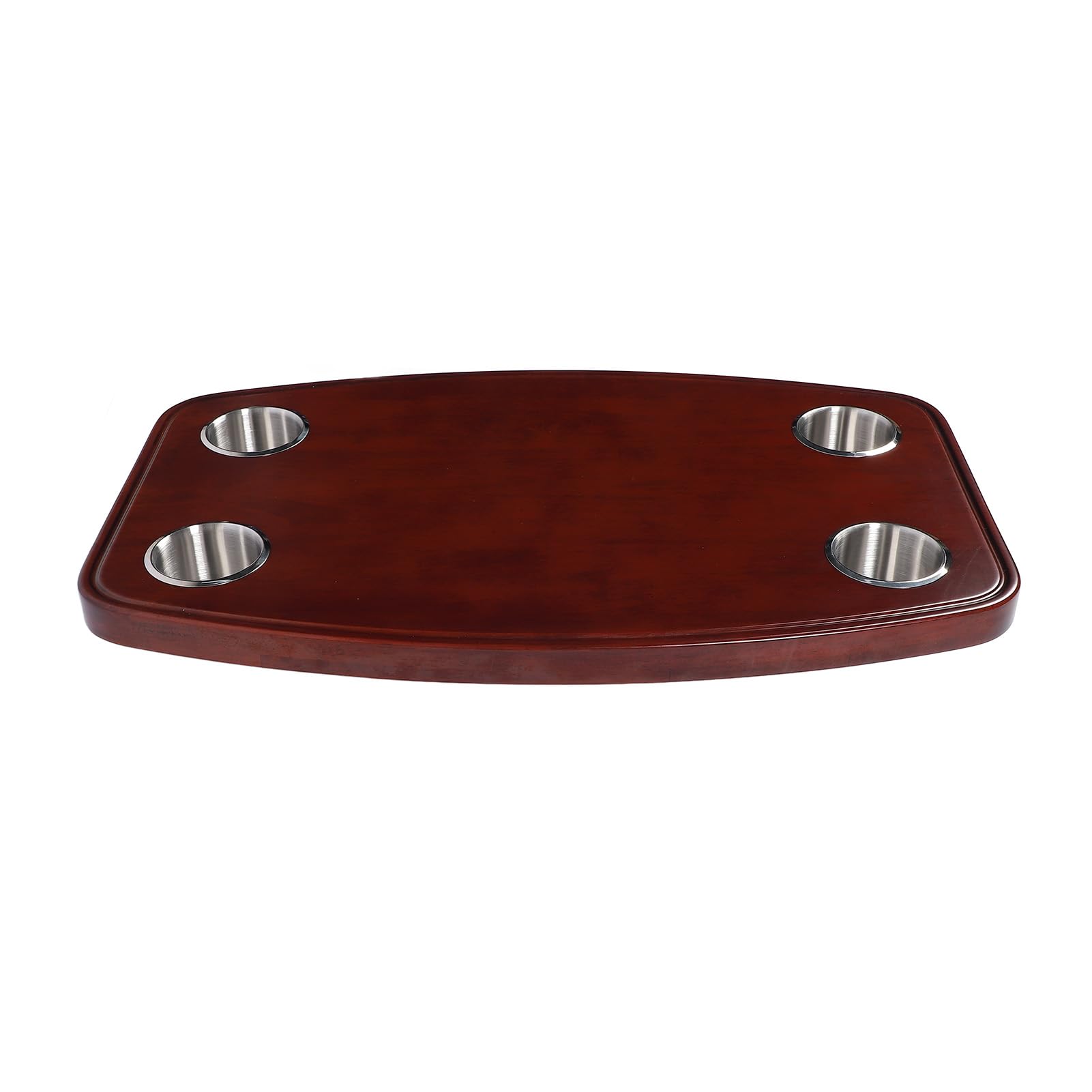 lihsong RV Table Top 23.62x14.96x1.18in Holz Abnehmbares Desktop -Panel mit 4 Edelstahlbecher -Halter für die Marine -Boot -Yacht von lihsong