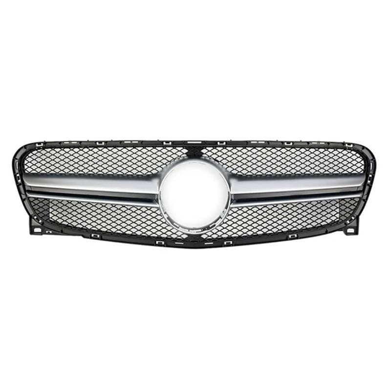 likaini Radiator Kühlergrille Mittelnetz Frontstoßstangengrill Verkleidung Für Benz GLA X156 GLA45 GLA250 2014-2016,B/Black-Sliver von likaini