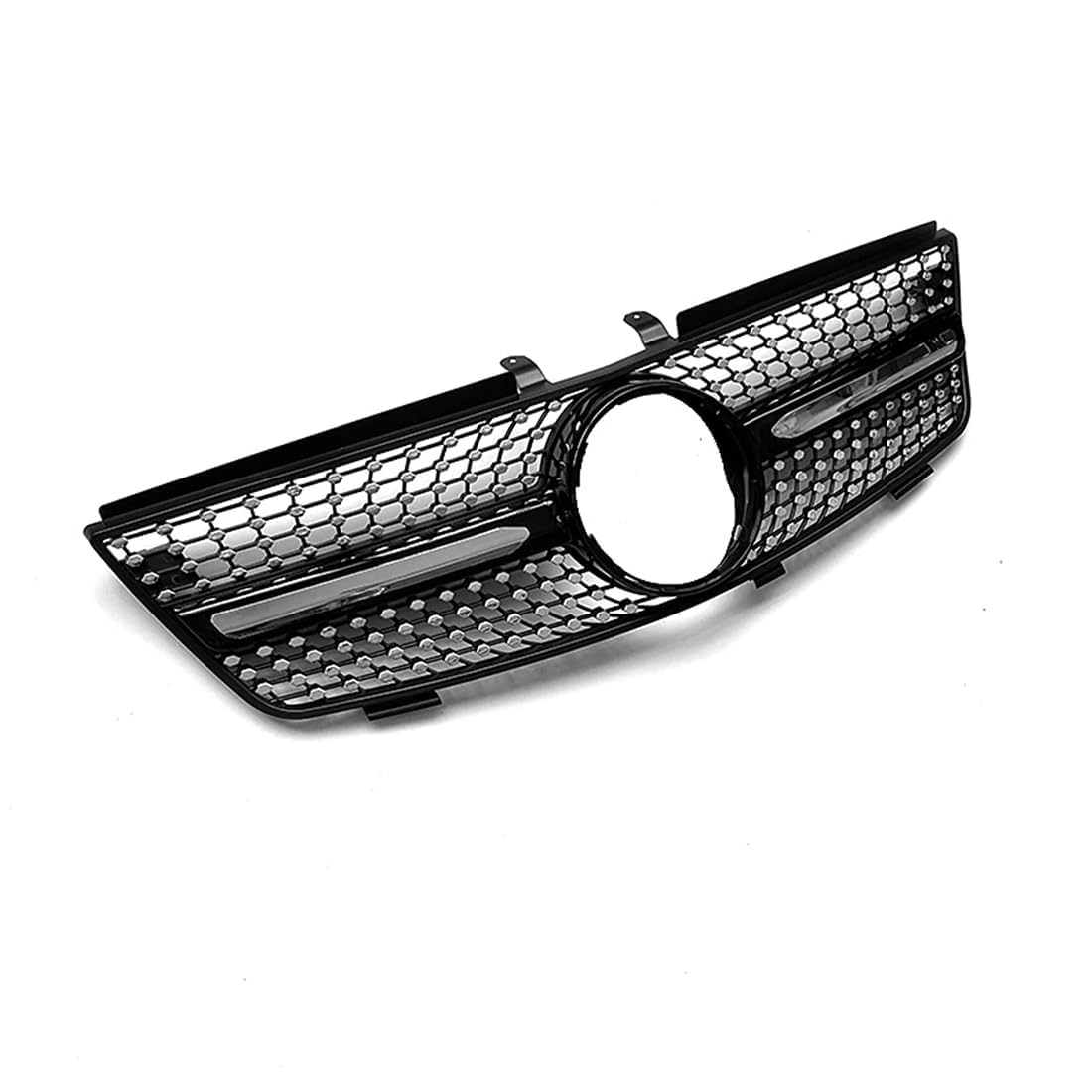 likaini Radiator Kühlergrille Mittelnetz Frontstoßstangengrill Verkleidung Für Benz W164 ML Class 2005-2008,B/Black-Sliver von likaini