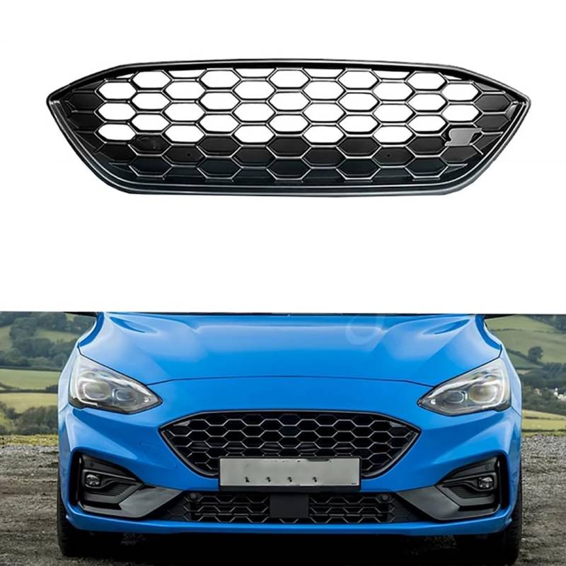 likaini Radiator Kühlergrille Mittelnetz Frontstoßstangengrill Verkleidung Für Focus ST ST-Line 2019 2020 2021 MK4,B/B Style von likaini