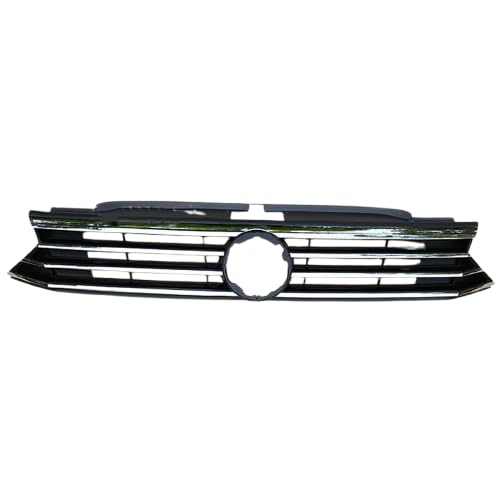 likaini Radiator Kühlergrille Mittelnetz Frontstoßstangengrill Verkleidung Für VW Passat B8 2016 2017 2018,B/Black-Sliver von likaini