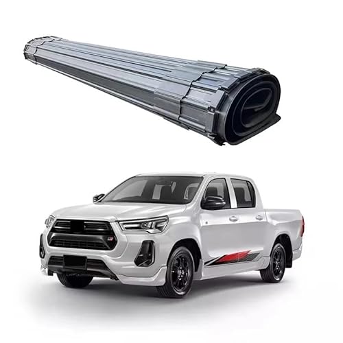 liujialigr 5FT Laderaumabdeckung kompatibel for Honda Ridgeline 2017–2024, 3-Fach faltbares weiches Bett mit LED-Licht, Heckklappenschlosstyp von liujialigr