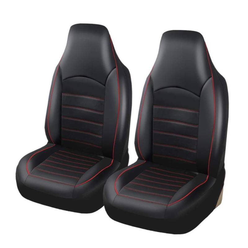 liuzz Autositzbezüge vorne Fashion Style High Buck Buck Autositzbezug Auto Interieur Autositzschutz 2PCS Fit für Toyota-Red_Seat_Covers von liuzz