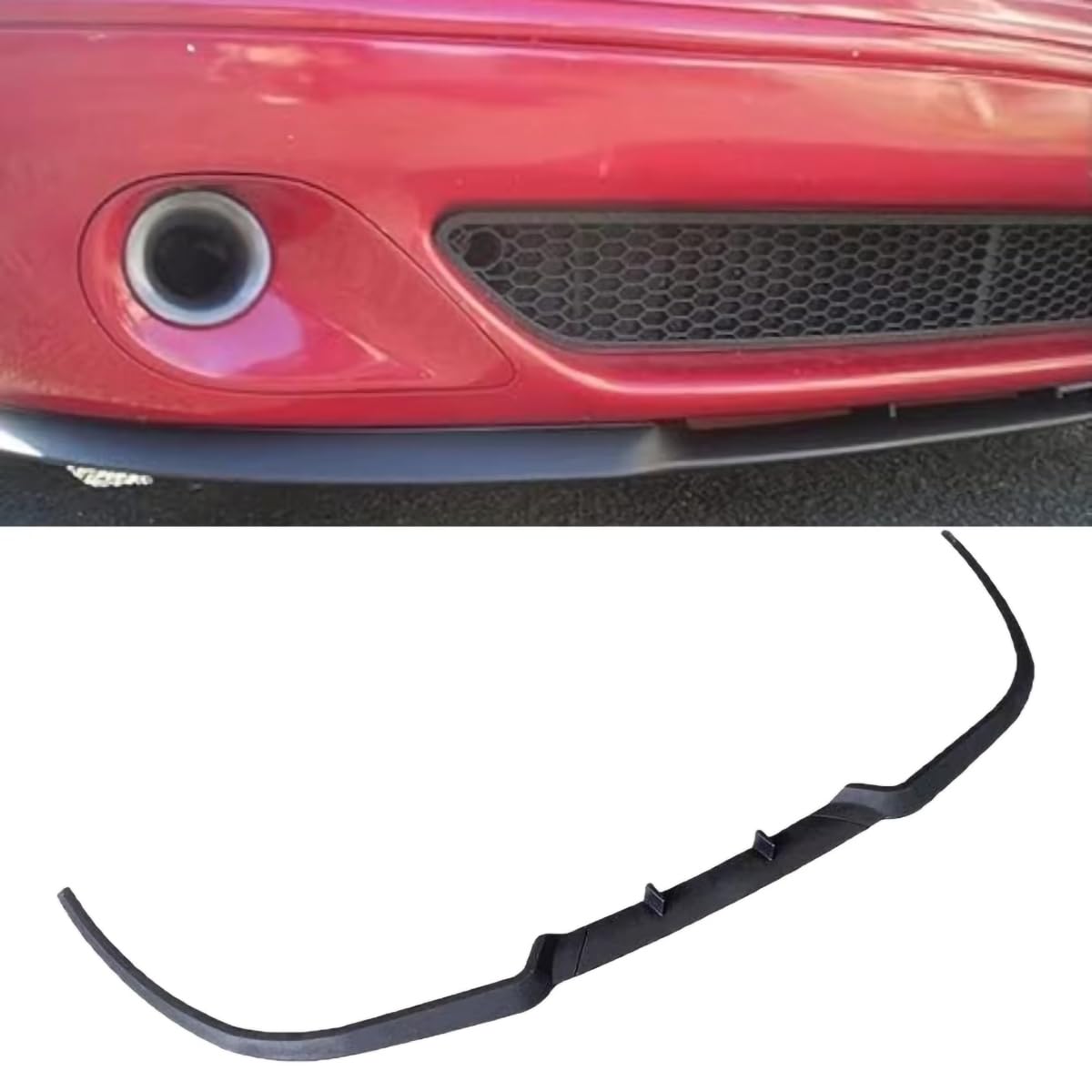 Spoilerlippe für Frontstoßstange für Alfa Romeo 166, Stoßstangen-Kinnsplitter-Lippendiffusor, ABS-Material,A-Black von ljxwzh