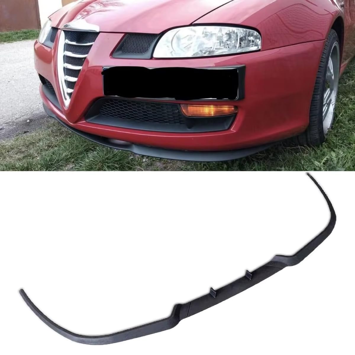 Spoilerlippe für Frontstoßstange für Alfa Romeo Alfagt GT, Stoßstangen-Kinnsplitter-Lippendiffusor, ABS-Material,A-Black von ljxwzh