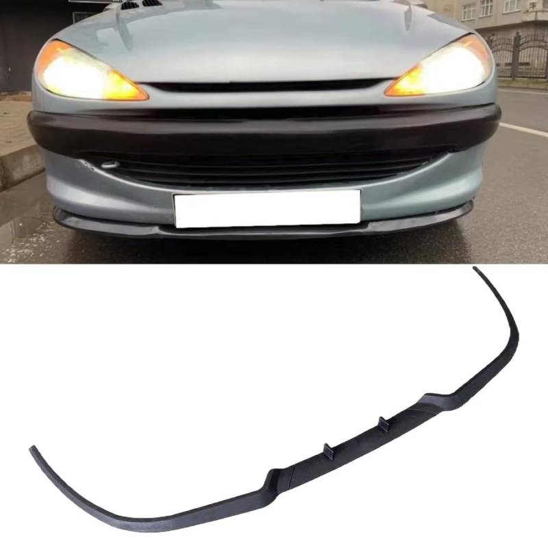 Spoilerlippe für Frontstoßstange für Peugeot 206, Stoßstangen-Kinnsplitter-Lippendiffusor, ABS-Material,A-Black von ljxwzh