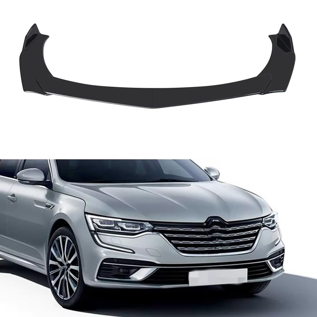 Spoilerlippe für Frontstoßstange für Renault Talisman 2012-2024, Stoßstangen-Kinnsplitter-Lippendiffusor, ABS-Material von ljxwzh