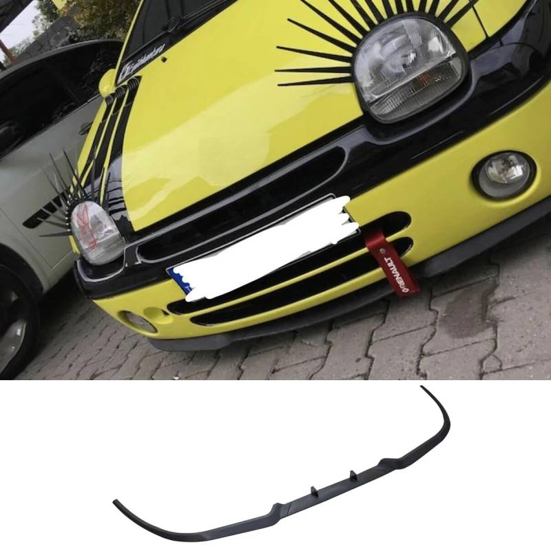 Spoilerlippe für Frontstoßstange für Renault Twingo, Stoßstangen-Kinnsplitter-Lippendiffusor, ABS-Material,A-Black von ljxwzh