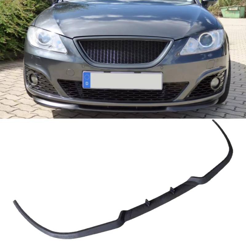 Spoilerlippe für Frontstoßstange für Seat Exeo, Stoßstangen-Kinnsplitter-Lippendiffusor, ABS-Material,A-Black von ljxwzh