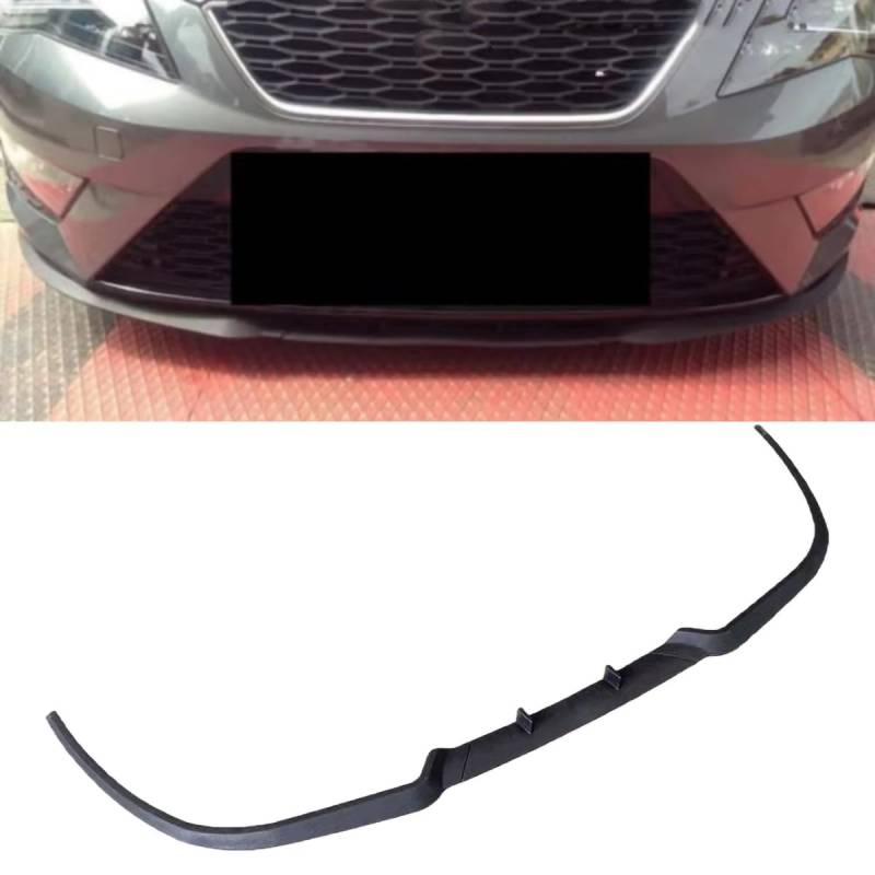 Spoilerlippe für Frontstoßstange für Seat Leon MK3, Stoßstangen-Kinnsplitter-Lippendiffusor, ABS-Material,A-Black von ljxwzh