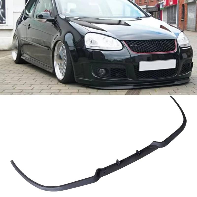 Spoilerlippe für Frontstoßstange für VW Golf GTI R32 Jetta MK5, Stoßstangen-Kinnsplitter-Lippendiffusor, ABS-Material,A-Black von ljxwzh