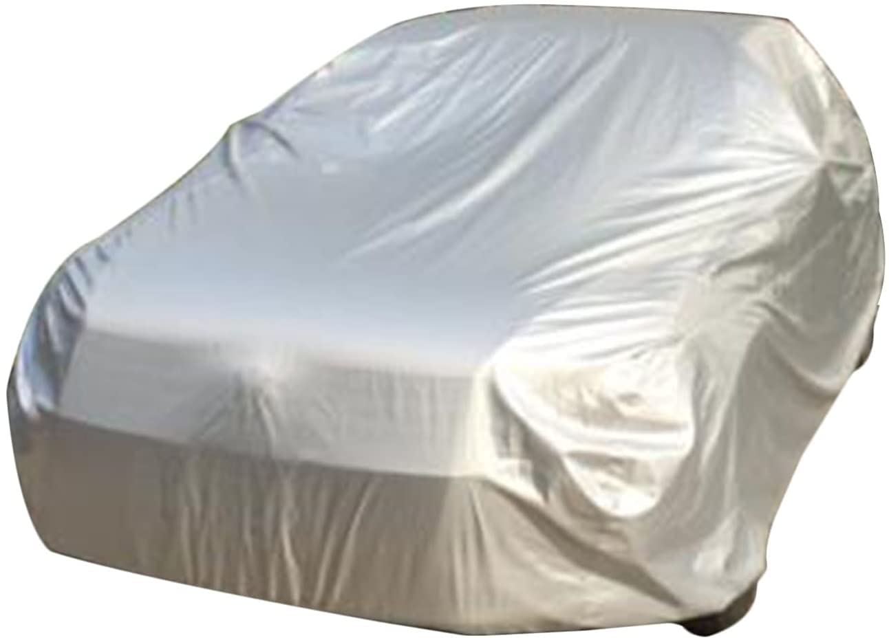 logei® Autogarage Ganzgarage Abdeckung Garage Abdeckplane Autoplane wasserdicht spezielles Cover für Rückspiegel gut Qualität, 406 x 165 x 120cm, Silber von logei