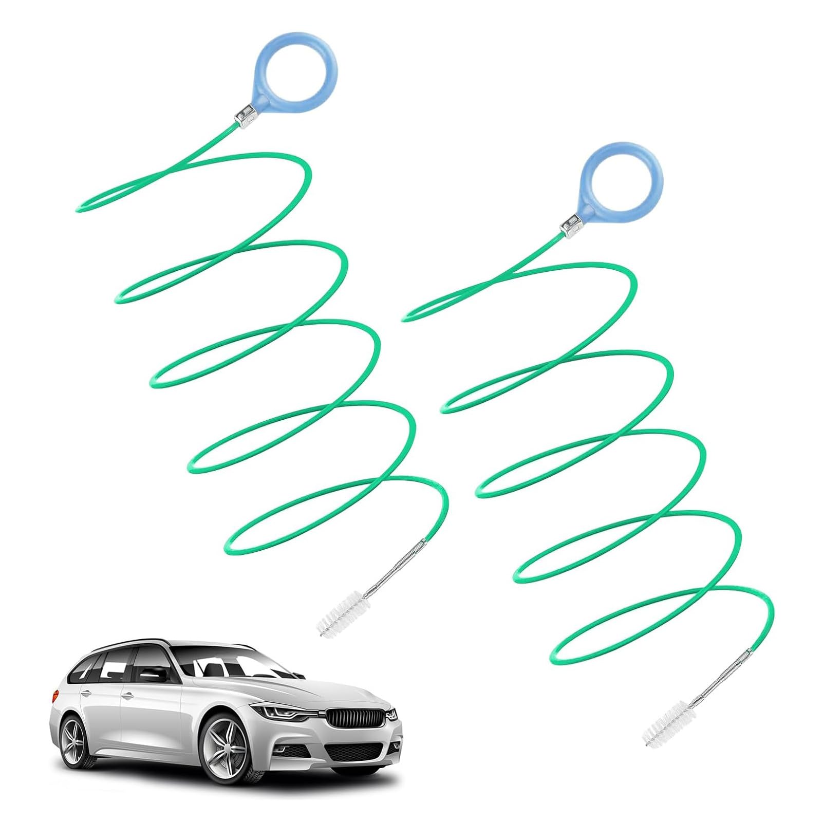 2 Stück Schiebedach Reinigungsbürste, Auto Schiebedach Abflussreinigungsbürste, 300cm & 500cm Abflussreiniger Werkzeug Extra Lang Flexible Reinigungsbürste für Auto Scheibenwischer Schiebedach von lohill