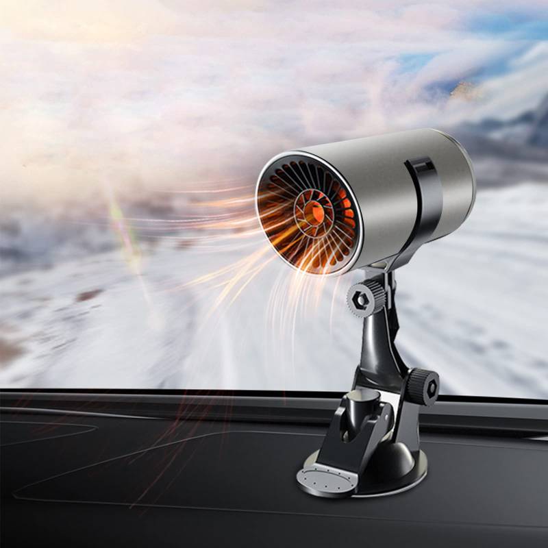 longziming Tragbare Auto Heizung 12V 150W, Tragbare elektrische Autoheizung Demister Defogger Filter 360-Grad-Drehung mit Saugnapf für Den Winter Windschutzscheiben-Enteiser Fan Autos Defogger von longziming