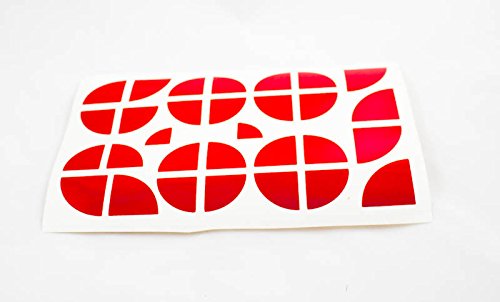 Emblem Ecken Aufkleber Rot von lowgo-shop von lowgo-shop