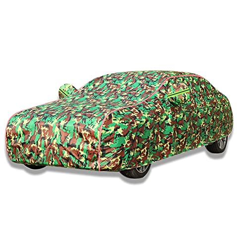 Hagelschutzplane Auto Hagelschutz Auto für Skoda Enyaq Fabia Kamiq Karoq Kodiaq Octavia Roomster Yeti, Baumwollfutter, Frostschutz, mit verlängerten reflektierenden Streifen(Camouflage-Kamiq) von lpzsmd