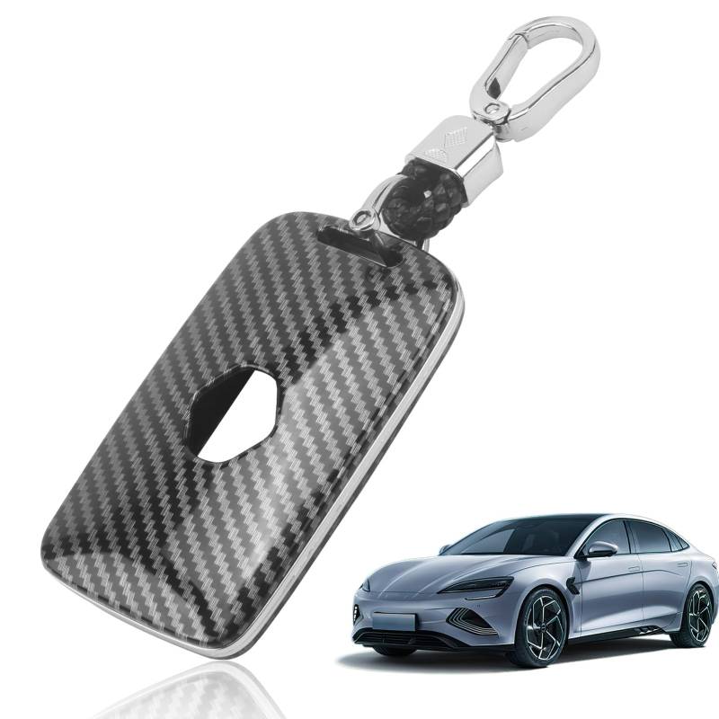 Autoschlüssel Hülle für Renault,4-Tasten Smartkey SchlüsselHülle,Carbonfaser für Renault Koleos,Kadjar,Megane,Captur,Espace,Clio,Dacia Duster,Talisman,Schlüsselschutz Hülle in Kohlefaser Schwarz von ltteea