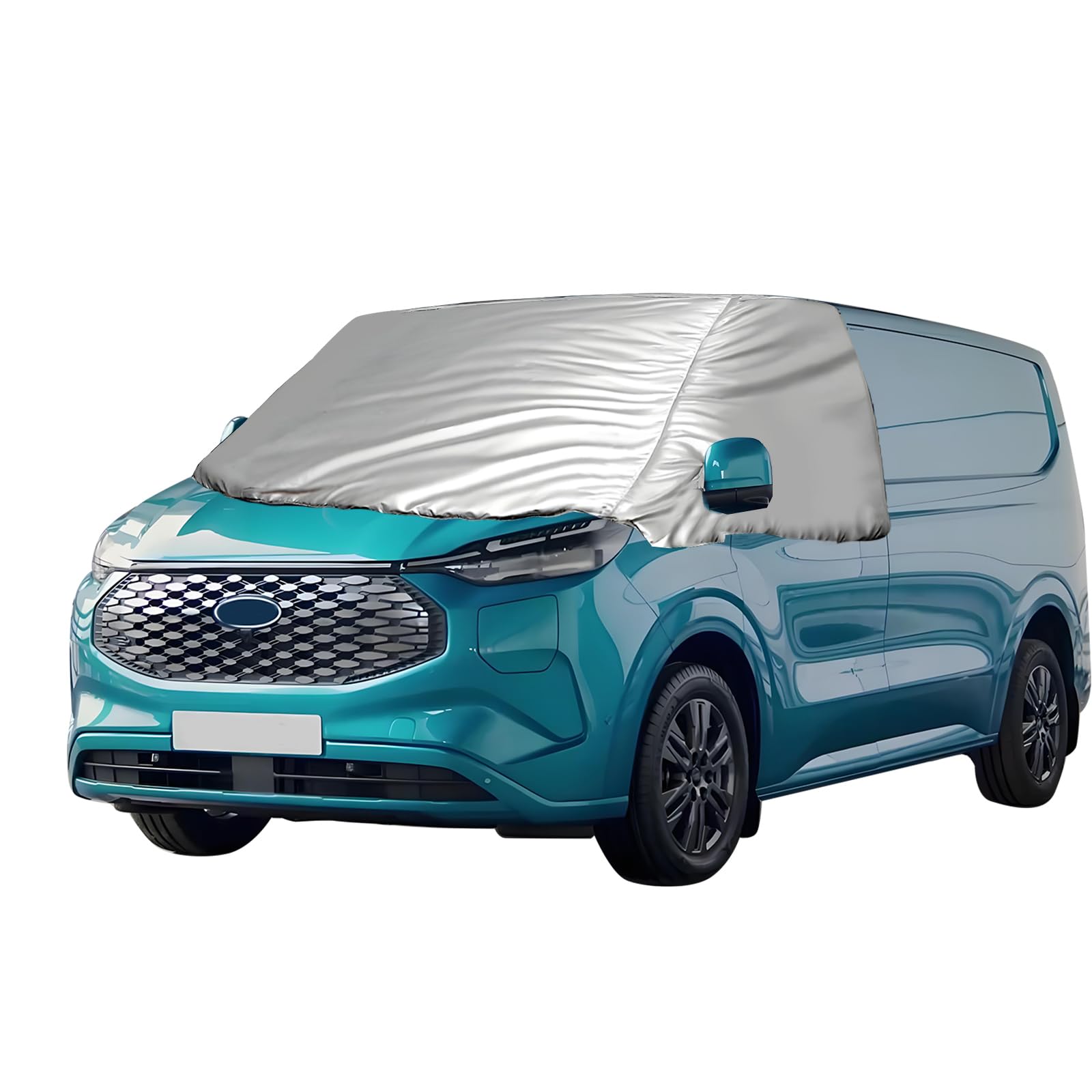 luolety Frontscheiben Abdeckung für Ford Transit Custom 2012–2022, Windschutzscheiben Thermoabdeckung Externe Thermo-Frontscheibenabdeckung, Schneeschutz Eisschutz Sonnenschutzfolie von luolety