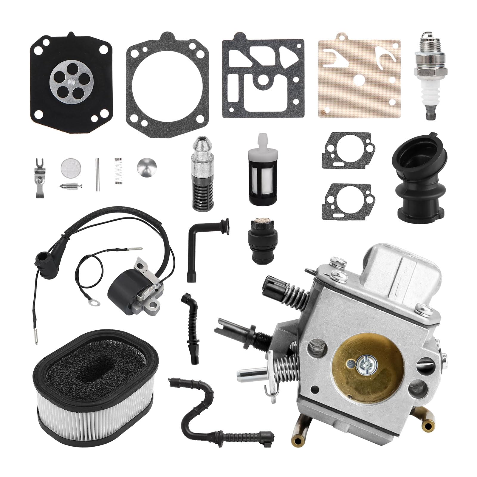 MS440 MS460 Vergaser, 1128 120 0625 Vergaser-Kit für Stihl 044 MS440 046 MS460 Motorsensen-Teile Vergaser Kettensäge ersetzt 0000 120 1654 Luftfilter von luolety