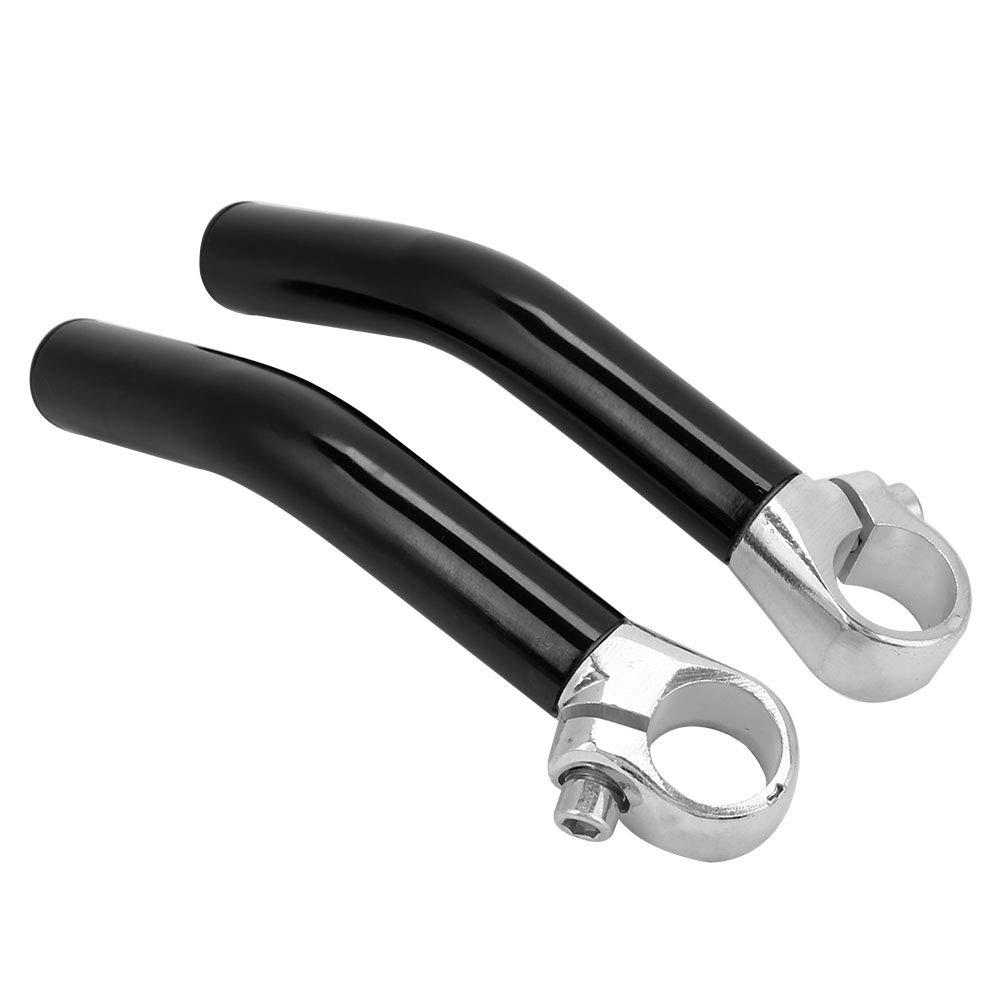 1 Pair Aluminum Alloy Mountain Bike Road Handlebar Bar End Bike Handlebar Black (black) von lvifloae