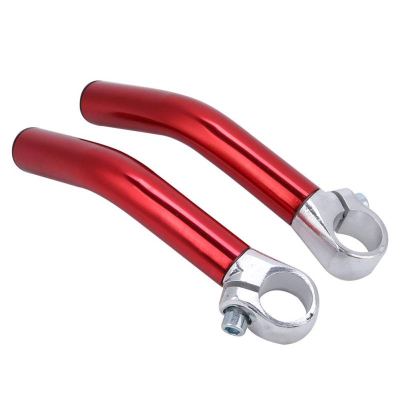 1 Pair Aluminum Alloy Mountain Bike Road Handlebar Bar End Bike Handlebar Black (red) von lvifloae