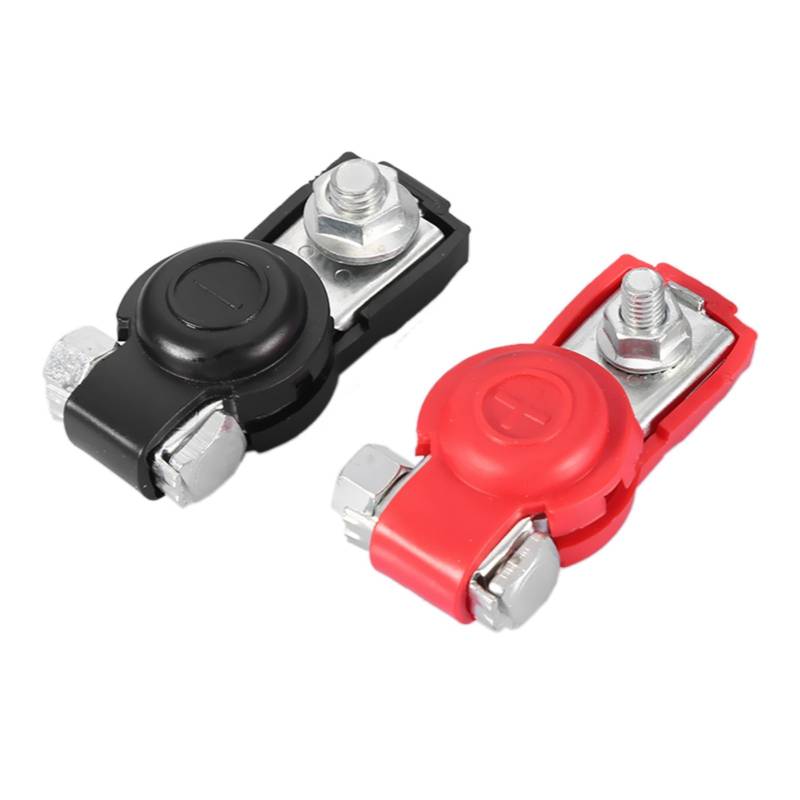 2PCS Universal Automotive Batterie Terminals Kabel Terminal Klemmen Leitfähigen Gute Stecker mit Schutzhülle Auto und Lkw Zubehör von lvifloae