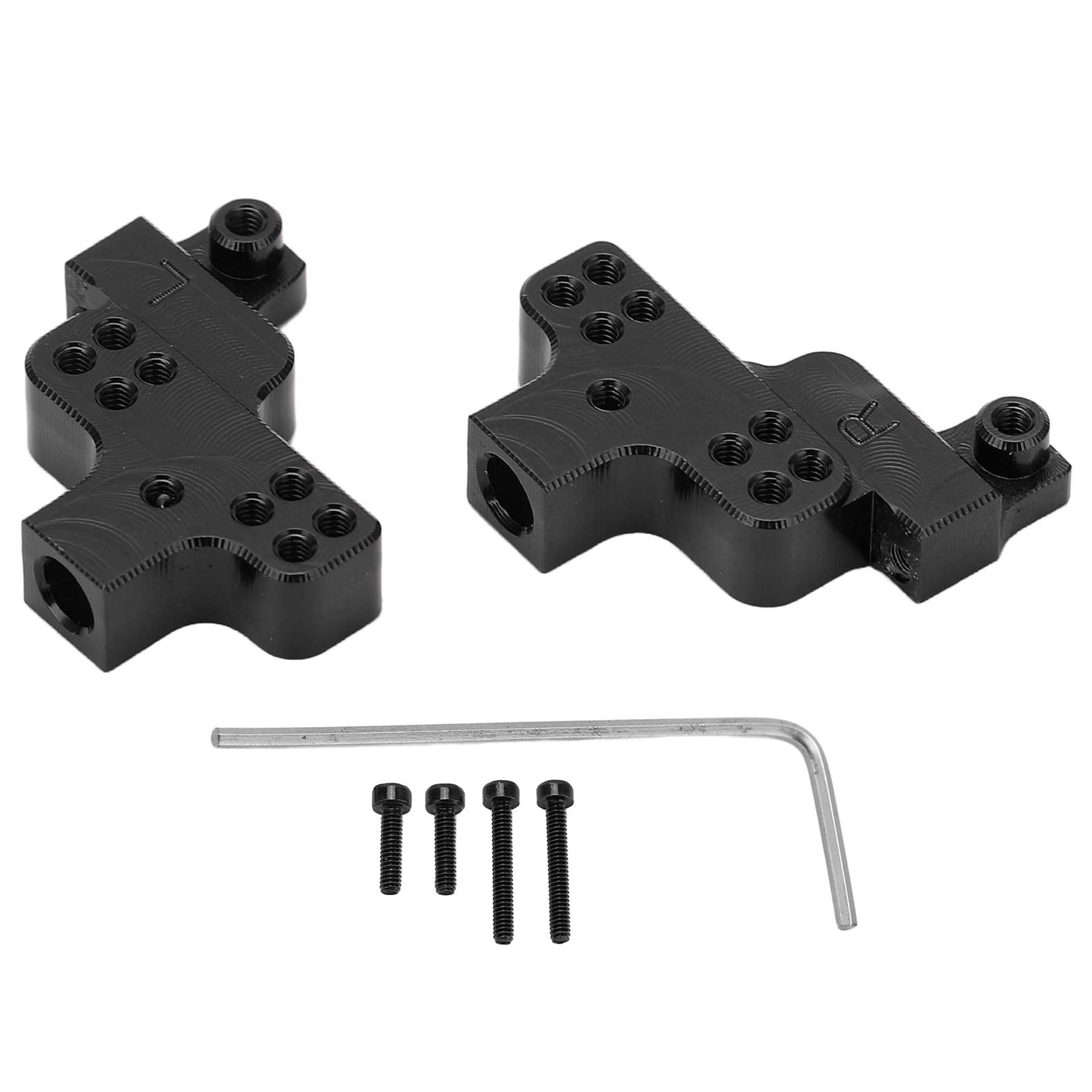 Metall Aluminium vordere Suspensionshalterung Schockmontage Axial SCX24 RC -Autos einstellbarer Stabilität Leichte 2pcs (Black) von lvifloae