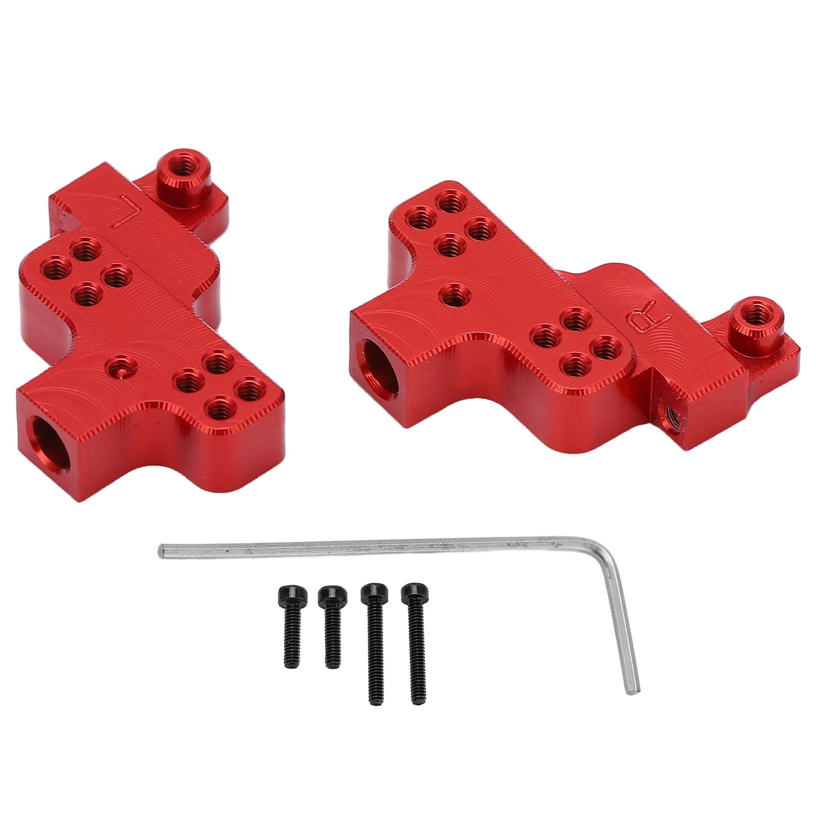 Metall Aluminium vordere Suspensionshalterung Schockmontage Axial SCX24 RC -Autos Einstellbarer Stabilität Leichte 2pcs (Red) von lvifloae