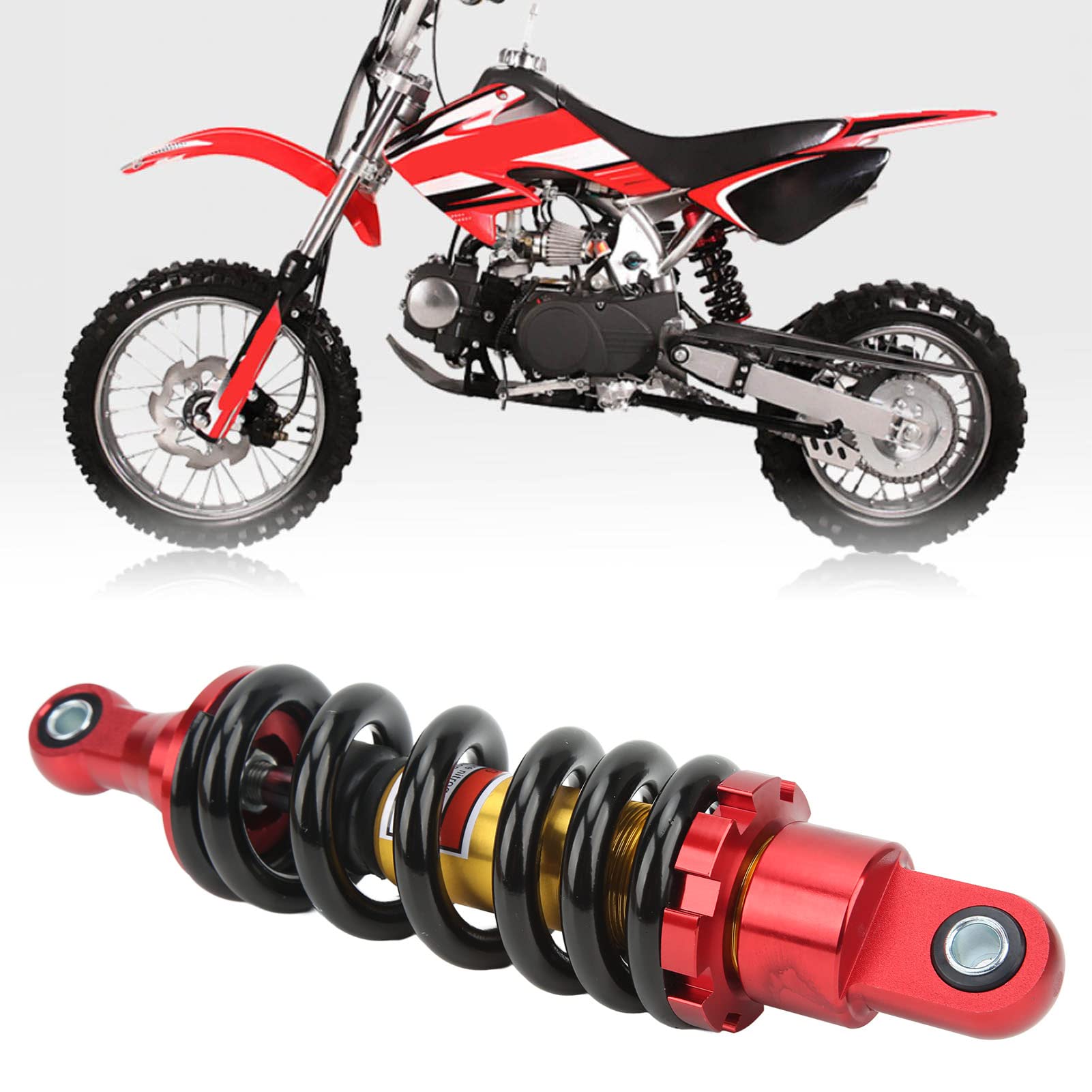 Motorrad-Stoßdämpfer, 270 mm Feder, flexibel und verstellbar, für 70–150 Motocross-Motorräder, ATVs, 4 x 4 Karts von lvifloae