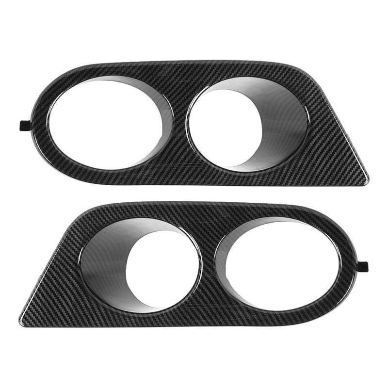 lvifloae 2PCS Frontstoßstange Nebelscheinwerferabdeckung Doppellöcher Autozubehör Doppellöcher Autozubehör Passend für E46 M3 2001-2006 Mattschwarz (Carbon Fiber Look) von lvifloae