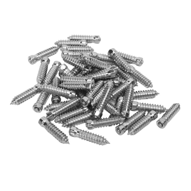 lvifloae 50 Stück M6 x 6 mm Reifenspikes für Eis und Schnee, Schnee-Anti-Rutsch-Reifenspikes, Schrauben, Schneereifenspikes für Rennwagen, Gabelstapler, Motorräder, Geländewagen, von lvifloae