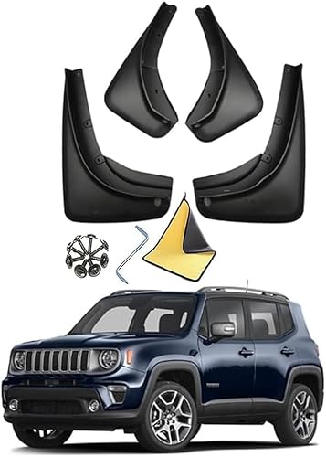 4 Stück Auto Schmutzfänger für Jeep Renegade 2016-2023, Vorne Hinten Räder Kotflügel Dustproof Kratzfest Spritzschutz Schutzbleche, Vollschutz AutozubehöR von lvjiena