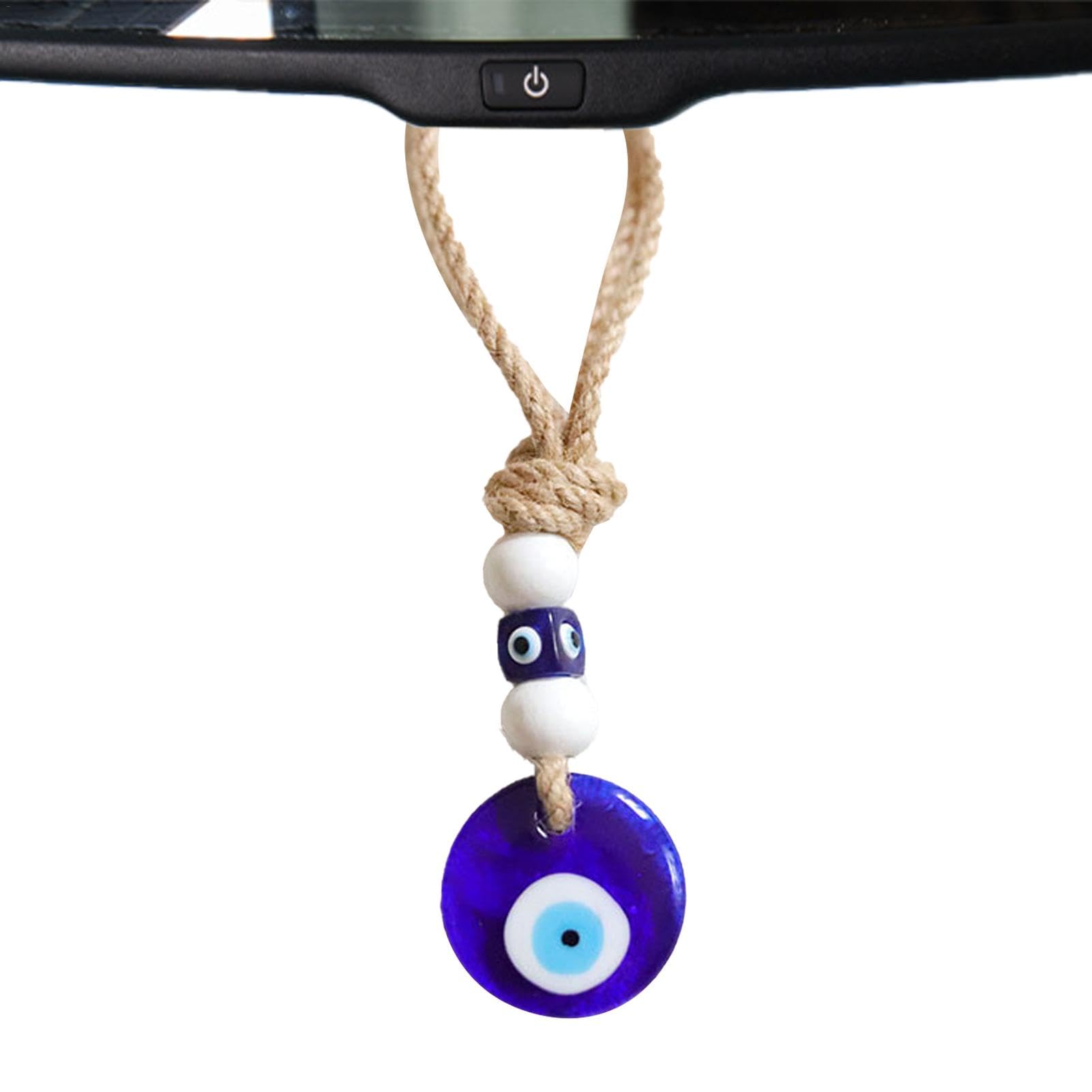 lyanny Evil Eye Auto-Rückansicht-Anhänger, blaues Evil Eye-Wanddekor - Blauer Evil Eye Autoanhänger für die Rückansicht | Türkischer Blauer böser Blick-Anhänger, Segensschutz-Dekor, von lyanny