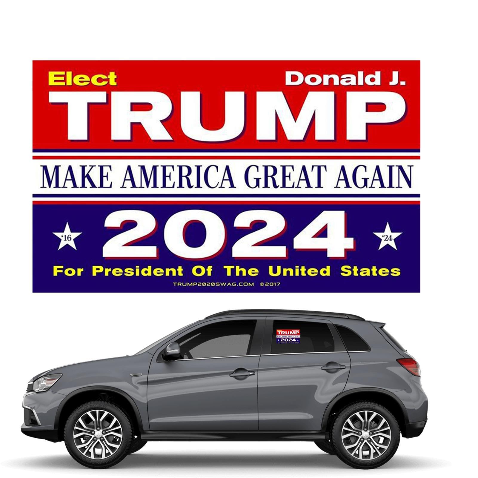 lyanny 2024 Autoaufkleber, 2024 Aufkleber Selbstklebender, Bumper Decal Aufkleber Handyhülle Auto Dekor, Aufkleber für Auto Motorräder Helme Laptop von lyanny