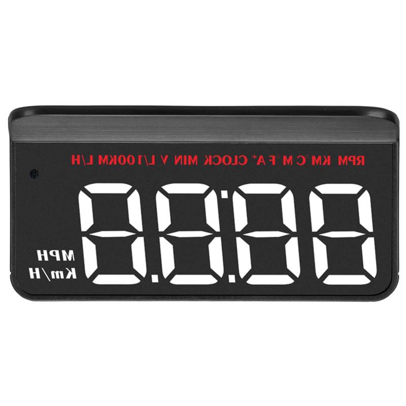 HUD-Display Universal-OBDII-Übergeschwindigkeitsalarm Windschutzscheibenprojektor Head-Up-Meter Wassertemperaturanzeige für Auto von lyrlody