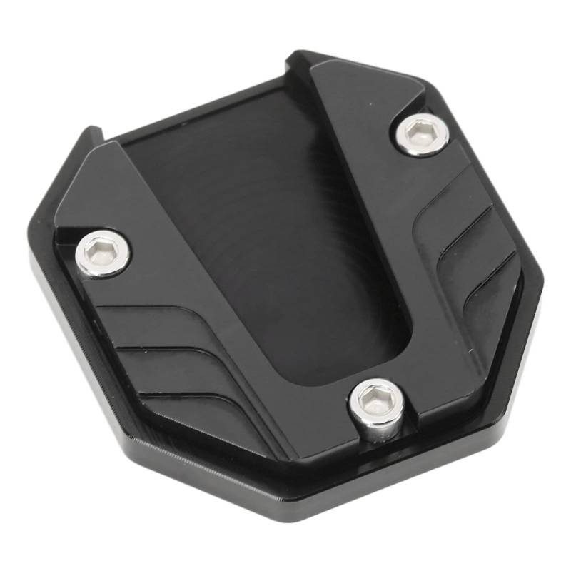 Motorrad Seitenständer Platte Pad, Aluminium Legierung Motorrad Kickstandverlängerung Fuß Seitenständer, Motorrad Seitenständer Verlängerungsplatte für Allgemein (Schwarz) von lyrlody