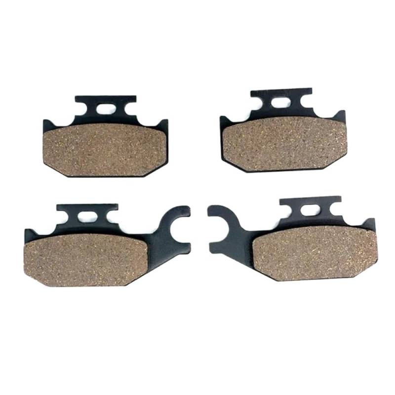 Vordere und hintere Bremsbeläge Schuh-Set Kompatibel mit ATV LTA400 LT-A 400 King Quad 2008 2009 Sport 2013 2014 LTF400 2008(Front Brake Pads) von mGFWZK