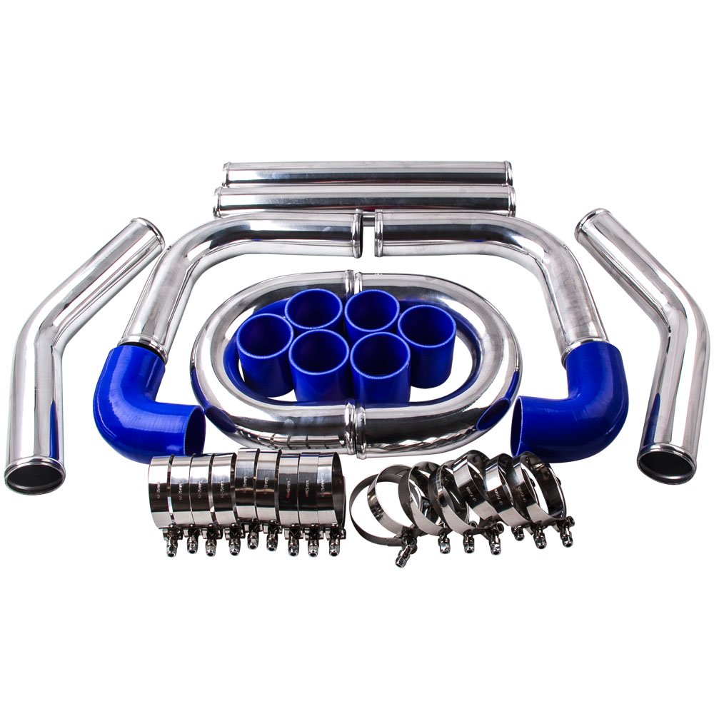 maXpeedingrods 2.5 INCH 64MM Aluminium UNIVERSAL INTERCOOLER PIPING KIT Pipes Klemme luftkühler Turbo-Rohrleitungs-Kits Rohr von maXpeedingrods