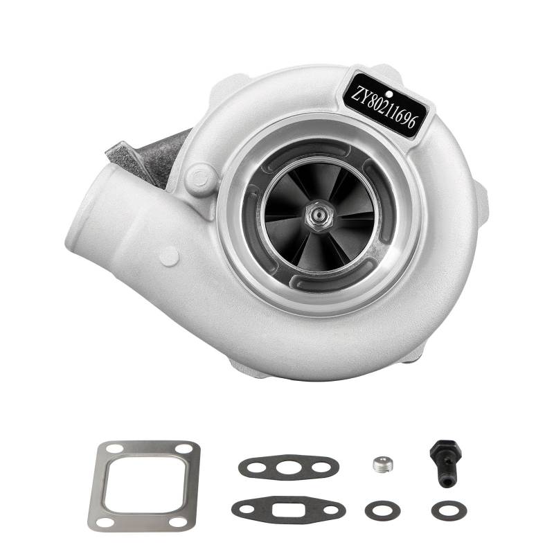 maXpeedingrods GT30 GT3037 GT3076 Turbo T3 Flansch 4 Bolzen 500 + PS 0,82 A/R Turbine Wasser + Öl Universal Turbolader für alle 4/8 Zyl 2.5L-3.0L Motor von maXpeedingrods