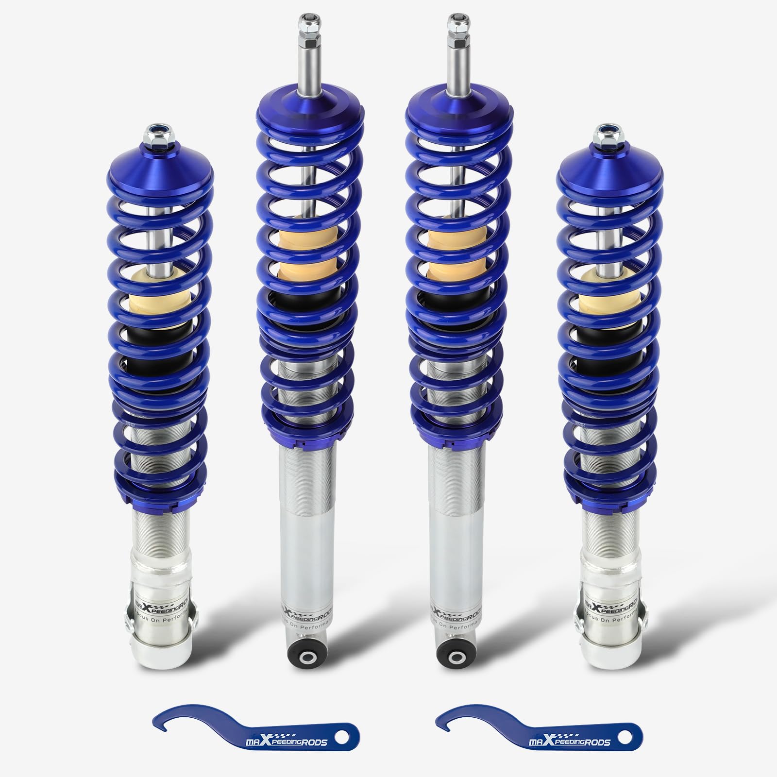 maXpeedingrods Gewindefahrwerk Für Volkswagen Golf MK2 1985-1992 (19E) Jetta II 1G 1984-1992-Blau von maXpeedingrods