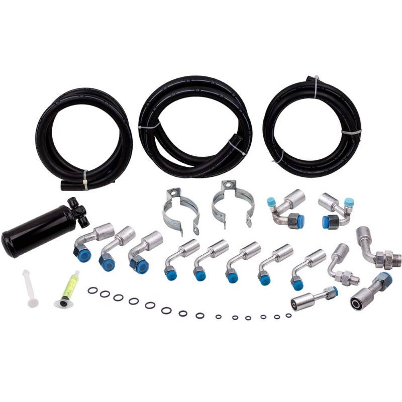 maXpeedingrods Universal 134a Air Conditioning Extended Length Hose Kit O-Ring Fittings Drier für AC Kit von maXpeedingrods