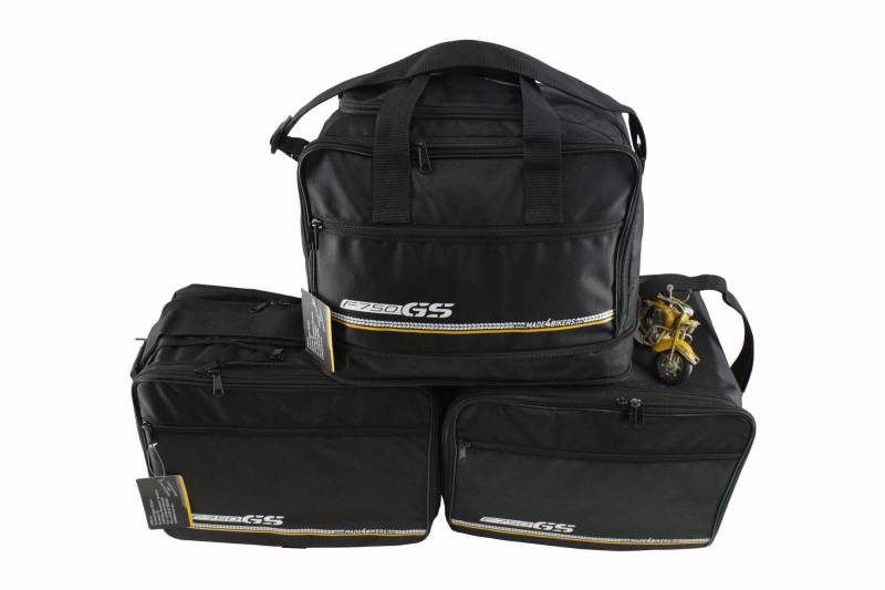 made4bikers Promotion-Bag: KomplettSet Innentaschen TopCase UND Koffer passend für BMW F750GS (K80) von made4bikers