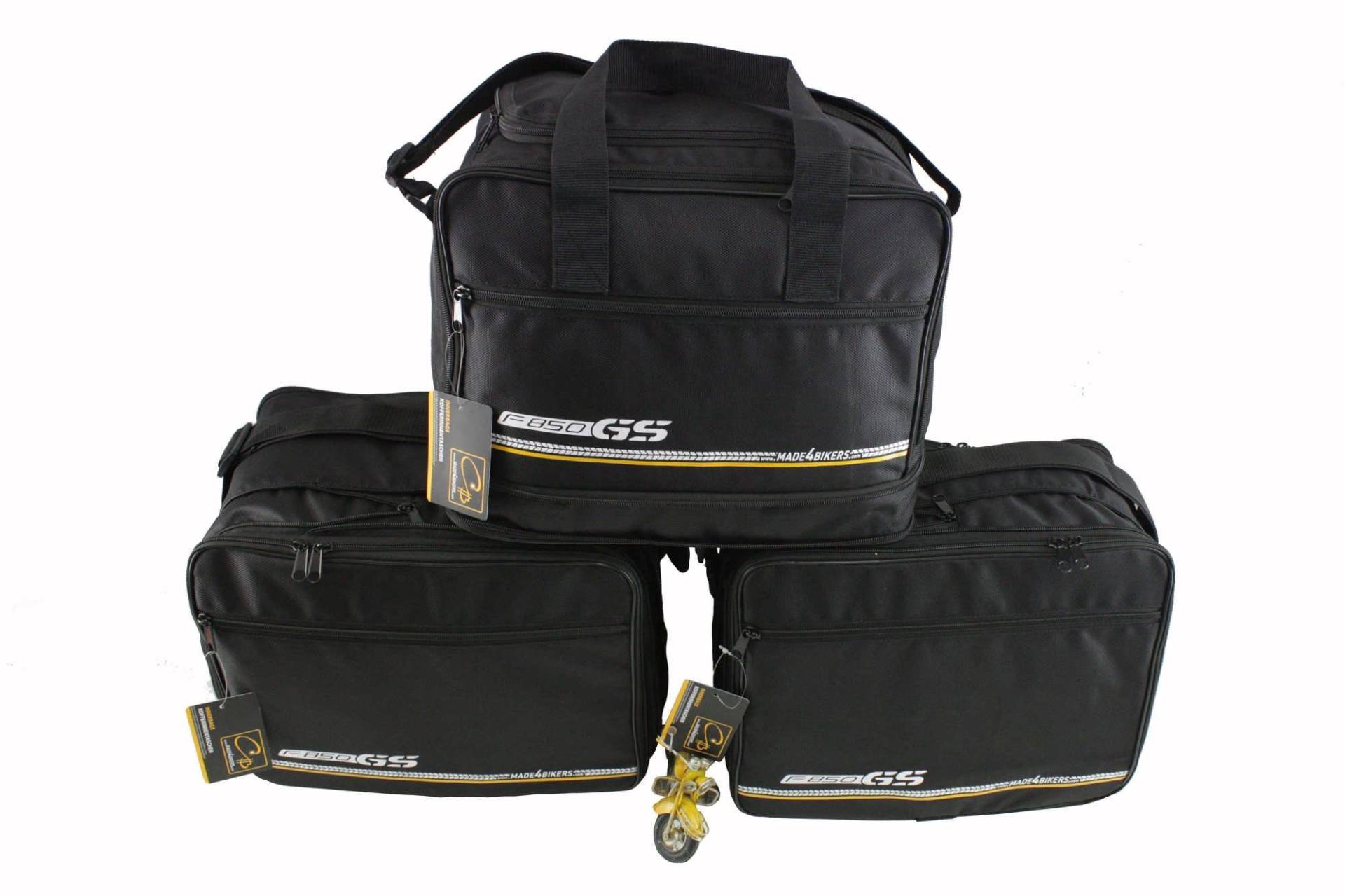 made4bikers Promotion-Bag: KomplettSet Innentaschen TopCase UND Koffer passend für BMW F850GS (K81) von made4bikers